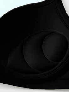 Kit 2 Sutiãs Solteirinho Reforçado Básico Microfibra Com Bojo - Preto e Bege - Visão 3