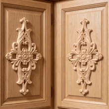 2pcs Solid Wood Carving Horizontal Flowers, Home Decorations, Suitable For Cabinets, Doors And Windows, Furniture, Background Walls, Porches, Offices And Other Decorations, Holiday Decorations, DIY Decorations. - Multicolor - View 10