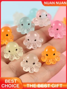 20 con bạch tuộc mini phát sáng bằng nhựa, đồ trang trí bạch tuộc bằng nhựa nhiều màu sắc, bạch tuộc phát sáng, đồ trang trí bạch tuộc mini bằng nhựa phát sáng, mặt dây chuyền bạch tuộc phát sáng, thích hợp làm quà tặng Giáng sinh, Ngày lễ tình nhân, Lễ tốt nghiệp, Ngày của Mẹ (Màu ngẫu nhiên) - Nhiều màu - Xem 7