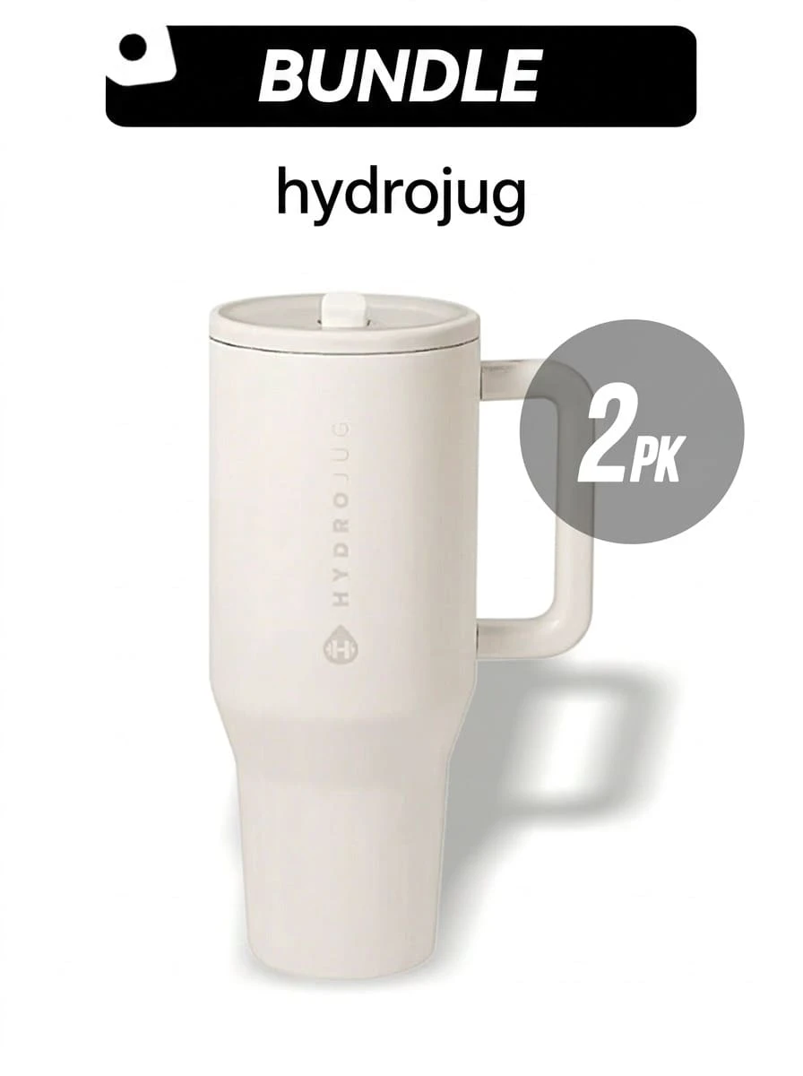 HydroJug Traveler 40盎司运动水壶套装 & HydroJug Traveler 40盎司运动水壶套装 便携保温防漏 坚固耐用 易于清洗 多功能 日常男女通用 白色 CUPWHITSTDCUP1 CUPWHITSTDCUP1 - 白色*2 - 查看 1