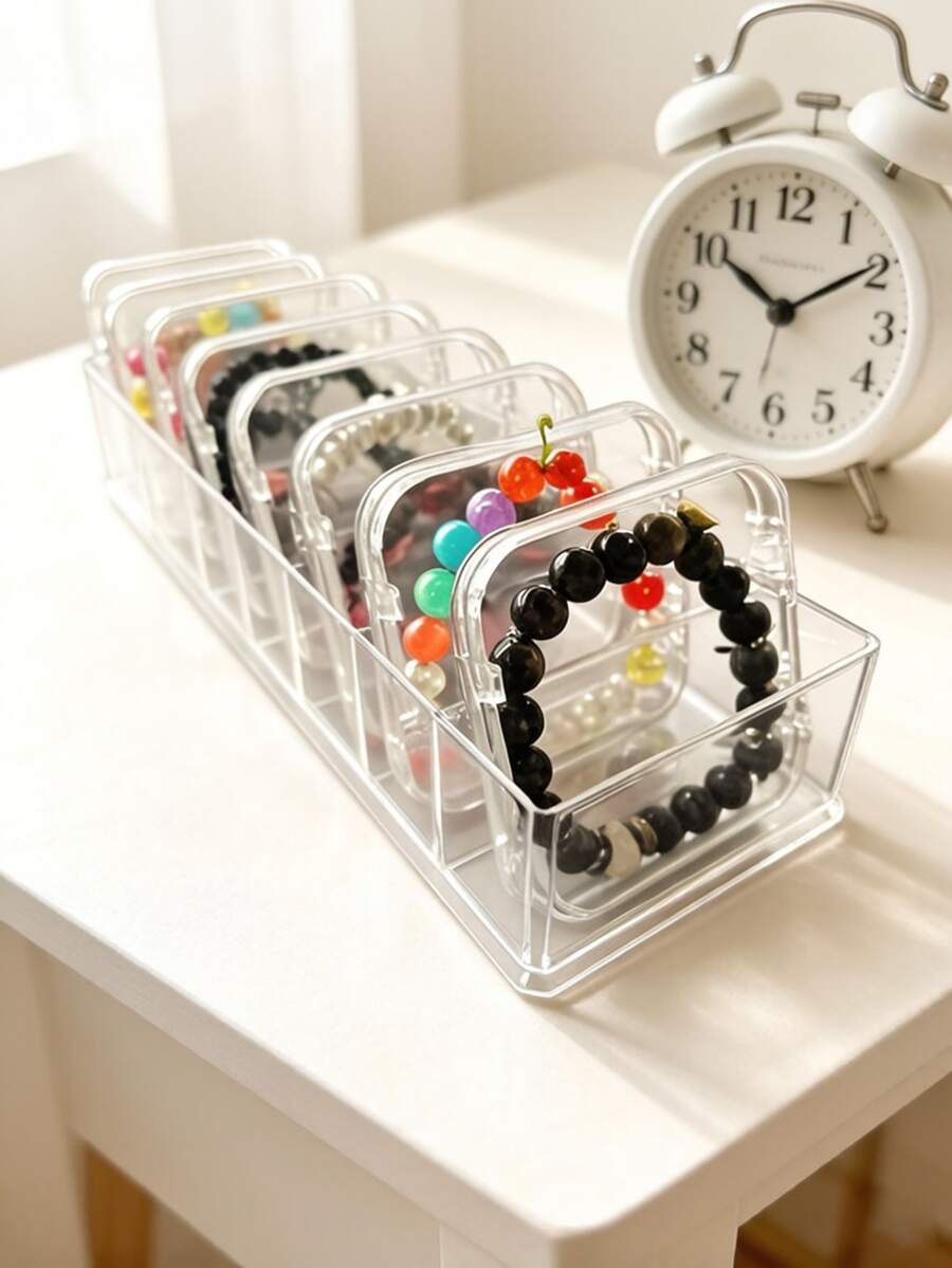 1 hộp đựng hạt/vòng tay/đồng hồ trong suốt - Trong sáng - Xem 1