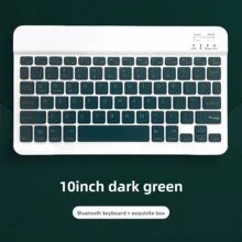 Teclado inalámbrico recargable ultra delgado, compatible con iPad, iPad Pro, iPad Mini, iPad Air, y compatible con iOS, Android y Windows, una sola carga puede usarse durante 30 días, teclado inalámbrico de 10 pulgadas - Ver 18