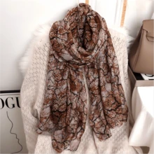 1 chiếc khăn choàng nữ chất liệu cotton pha lanh, in họa tiết Trung Đông, thích hợp sử dụng hàng ngày. - Nhiều màu - Xem 7