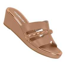 Women's Moleca Anabela Wedge Sandal With Rhinestones 5512311 - Desnudo - Ver 2