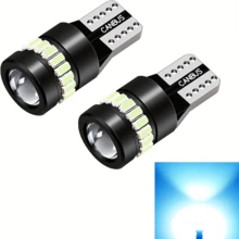 2 piezas Bombillas blancas T10, 24 perlas LED - Instalación fácil - Ajuste universal para motocicleta, coche, autobús, camión, decoración de habitaciones, baterías no incluidas - T10 - Ver 13