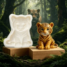 Valentine's Day Theme Heart Coffee Mug, Bear & Heart Envelope Pudding Mold, Cute Tiger Jelly Mold, Reusable Kitchen Baking Tools For Making Ice Cream Decor, Dough, Bath Bombs, Soap, Candles - View 5