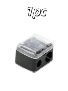 1pc Black High-End 5-Hole Eyeliner & Eyebrow Pencil Sharpener, 5-Hole Design Pencil Sharpener Tool, Portable Multi-Function Pencil Sharpener - Black - View 7