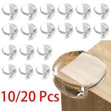 10/20pcs Large Transparent Furniture Corner Guards, High Quality Table Corner Protectors, Safety Desk Corner Bumper Pads - Large Size Ball-20 Pcs - View 1