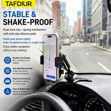 Giá đỡ điện thoại ô tô đa năng TAFDIUR, kẹp gắn chống trượt trên bảng điều khiển, xoay 360°, thao tác bằng một tay, tương thích với mọi dòng điện thoại, cần thiết cho việc định vị. - A66 bề mặt bóng như gương + kẹp cá sấu - Xem 2