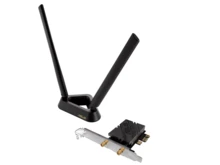ASUS PCE-BE92BT WiFi 7 PCI-E Adapter With 2 External Antennas, TAA Compliant - Black - View 1