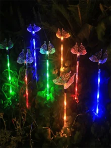4个户外蝴蝶太阳能灯,花园装饰户外太阳能灯,庭院,花园,花坛通道灯蝴蝶装饰(300mAh) - 太陽能 - 查看 11