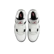Nike Zapatillas de baloncesto retro Jordan Air Jordan 4 Rare Air Laser Comfort de caña media para hombre, color negro/gris - Fresno blanco - Ver 4