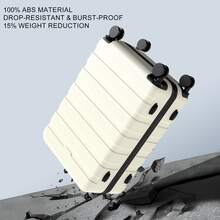 YSTYLE 3Pcs/1Set Luggage Suitcase Set, 20/24/28Inch Solid Color Suitcase, Beige ABS Hardside Suitcase With 4 Slient Spinner Wheels, TSA Lock, Suitcase Spinner Suitcase, Durable Travel Luggage, Multifunctional Travel Suitcase Hardshell Suitcase Suitcase Luggage Carry-On Suitcase Travel Essentials For Men For Women For Vacation For Business Large Capacity Travel Essential Travel Accessories Travel Organizer Travel Stuff, Gift,Summer,Vacation,Business - 杏色 - 查看 5