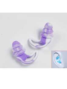 2 nút bịt tai silicon trắng chống ồn, chống nước, thích hợp cho bơi lội, ngủ, lặn, bảo vệ tai thoải mái. - Nhiều màu - Xem 8