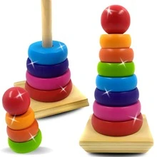 Brinquedo Educativo De Empilhar Pirâmide Pequeno - Vermelho - Visão 1