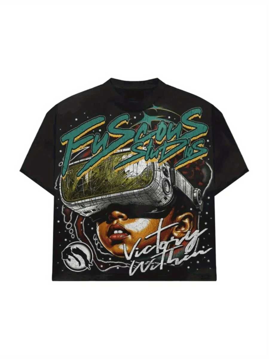 T-shirt en coton avec impression d'une personne portant des lunettes - T-shirt en coton doux et respirant, 100% coton - T-shirt à manches courtes confortable et dynamique, style streetwear estival, design accrocheur, T-shirt pour homme pour un usage quotidien estival dans un style rétro - T-shirt vintage unisexe en coton, coupe ample, manches courtes et col rond. - Noir - Voir 1