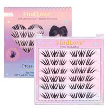 FindLove 36 Cụm Mi Giả Dán Sẵn, Mi Tự Nhiên, Mi Mắt Cáo, Độ Dày 8-13mm, Độ Cong Chữ C, Không Cần Keo Dán, Đầu Mi Kéo Dài, Các Cụm Mi Giả Tự Nhiên, Mềm Mại và Bông Xù, Quà Tặng Cho Phụ Nữ & Bé Gái, Dụng Cụ Trang Điểm - C - Xem 6