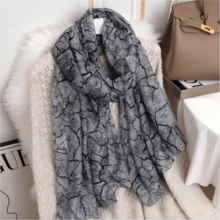 1 chiếc khăn choàng nữ chất liệu cotton pha lanh, in họa tiết Trung Đông, thích hợp sử dụng hàng ngày. - Nhiều màu - Xem 4