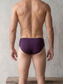Sunga Masculina Lisa Premium Lycra Alta Qualidade Forrada Moda Praia Lateral 10cm - Roxo - Visão 3