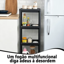 Organizer Shelf With 4 Shelves, Ideal For Kitchen, Bathroom And Bedroom, Large And Small Sizes. - 大的 - 查看 8