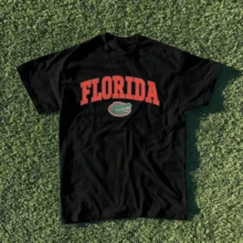 2025 Summer New Short Sleeve Pattern Top ,Vintage Florida State Gators Shirt White New White All Sizes, Shirt Hot   2025New Comfortable Retro Cotton T-Shirt-L91 - 黑色 - 查看 14