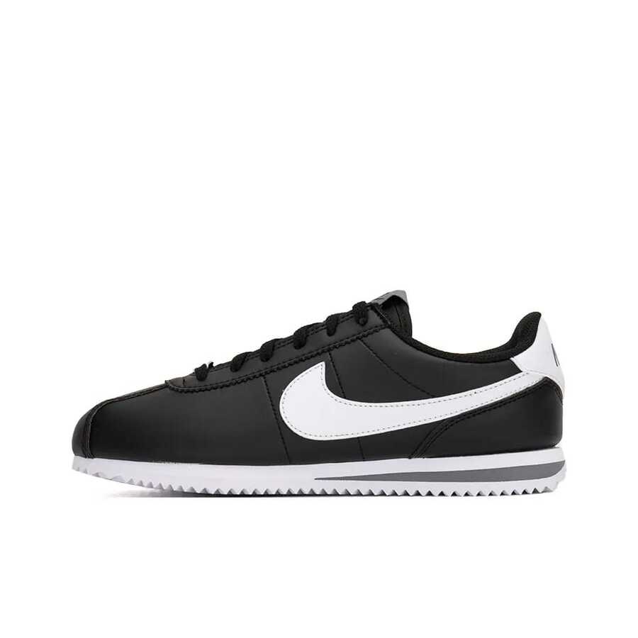 Nike Cortez 合成皮革時尚舒適防滑低筒女款休閒鞋 黑白配色 - 黑與白 - 查看 1