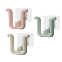 3slipper Hooks, Shower Flip Flops Adhesive Storage Rack Saves Space Babouche Adhesive Bracket, Bathroom Shower Flip Shoe Adhesive Organizer, Bathroom Shower Flip Shoelace Adhesive Storage Rack Saves Space,Storage Rack, Space Saving Dishwashing Cloth - View 9