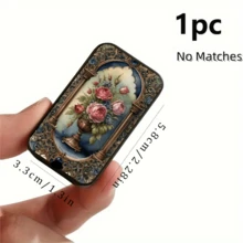 1pc Vintage Rose Gold Metal Matchbox, Can Hold 20 Matches (Matches Not Included), Pocket-Sized, Suitable As Gift For Yourself, Girlfriend Or Mother, As Birthday, Holiday Or Christmas Gift - View 10