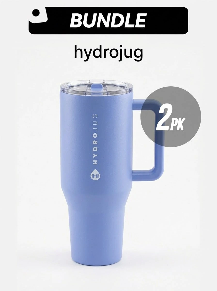 HydroJug Traveler 40盎司运动水壶套装 & HydroJug Traveler 40盎司运动水壶套装 便携式吸汗防漏轻便耐用多功能户外男女通用蓝色 CUPLTBLSTDCUP1 CUPLTBLSTDCUP1 - 藍色*2 - 查看 1