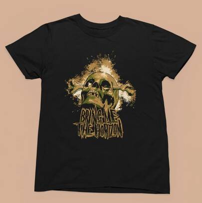 Bring Me The Horizon T-Shirt, Alternate Indie Band Fan Merch T-Shirt Graphic T-Shirt Crew Neck Short-Sleeved T-Shirts, Fan Gifts, Support Merchandise, Retro Style, Street Fashion, Suitable For Various Occasions, Can Be Matched With Parent-Child Outfits, Sister Outfits, Or Brother Outfits, Unisex T-Shirts, Boys' And Girls' T-Shirts.