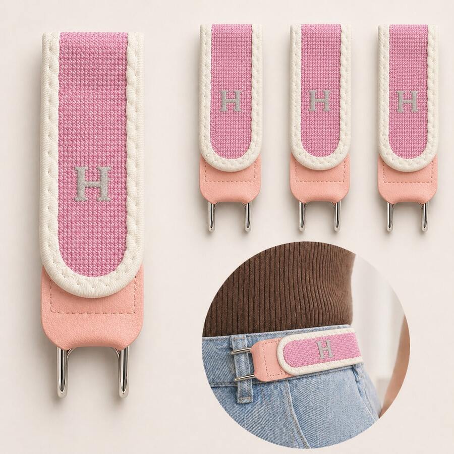 4 chiếc [Dây đai lười] Móc đai không khóa, Dây đai co giãn không khóa, Dây đai co giãn móc kim loại chiến thuật phù hợp, Dây đeo eo điều chỉnh được vô hình với hệ thống không khóa, Dùng cho trang bị chiến thuật, sử dụng hàng ngày, gắn vào vòng thắt lưng.
