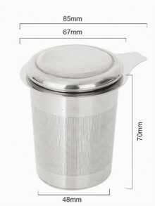 不锈钢双柄茶叶过滤器 - 耐用网状过滤器，茶叶过滤器，咖啡过滤器，适用于散装茶叶、香料和草药，符合人体工程学设计，易于握持。 - 彩色 - 查看 9
