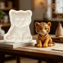 Valentine's Day Theme Heart Coffee Mug, Bear & Heart Envelope Pudding Mold, Cute Tiger Jelly Mold, Reusable Kitchen Baking Tools For Making Ice Cream Decor, Dough, Bath Bombs, Soap, Candles - View 6