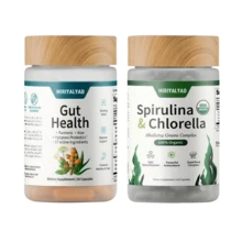Miriyalyad Dual Wellness Bundle: Gut Health Probiotics + Organic Spirulina Chlorella Capsules, Detox & Digestive Support Kit - 1 SET - View 1