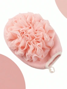 1pc Double-Sided 2-In-1 Bath Scrubbing Gloves, One Side Foaming Bath Sponge, One Side Exfoliating Scrubbing Cloth, Gentle On Skin For Home Bathing, Built-In Bath Sponge Scrubbing Gloves, Suitable For Daily Bathing Foaming, Full Body Exfoliation - Multicolor - View 10