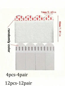 Conjunto de 1/4/12 tiras adesivas reforçadas para pendurar quadros e obras de arte, com ganchos removíveis de dupla face. Ideais para decoração de paredes, à prova d'água e resistentes. Fácil instalação e proteção contra danos. Organizador multifuncional para decoração de paredes internas, ideal para casa, escritório, sala de estar e quarto. - Multicolorido - Ver 6