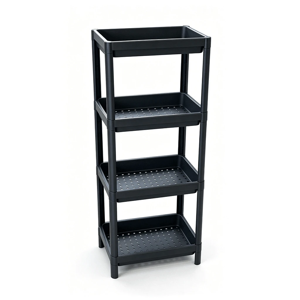 Organizer Shelf With 4 Shelves, Ideal For Kitchen, Bathroom And Bedroom, Large And Small Sizes. - 大的 - 查看 1