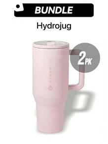HydroJug Traveler 40盎司运动水壶套装 & HydroJug Traveler 40盎司运动水壶套装 便携式吸汗防漏轻便耐用多功能户外男女通用粉色 CUPPNKSSTDCUP1 CUPPNKSSTDCUP1 - 粉紅色*2 - 查看 1