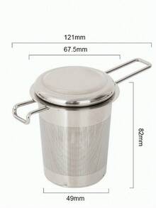 不锈钢双柄茶叶过滤器 - 耐用网状过滤器，茶叶过滤器，咖啡过滤器，适用于散装茶叶、香料和草药，符合人体工程学设计，易于握持。 - 彩色 - 查看 7