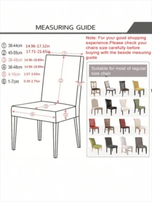 1/4pcs Solid Color Dining Chair Cover, Elastic Full Chair Protector Slipcover, Suitable For Kitchen, Wedding, Party, All Seasons - Brown - View 3