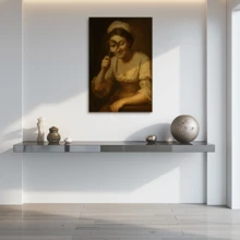 1pc Framed Canvas Wall Art Prints Poster, Funny Victorian Bathroom Canvas Wall Art Vintage Lady Toilet Humor Poster Print Classic Amusing Lady Man Art Posters Canvas Print Painting For Living Room Bedroom Office Bathroom Dorm Home Decor, Ready To Hang - đóng khung - Xem 3