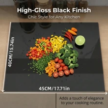 Square PET Acrylic Kitchen Cutting Board - Solid Color Surface Protector Mat With Edges - Hand Wash Non-Woven Material Pad - Ideal Graduation Gift, Kitchen Cutting Board For Cutting Fruits And Vegetables, Kitchen Accessory - Black - View 13