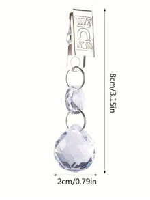 1-4pcs Crystal Glass Tablecloth Clips With Stainless Steel Clamps, Decorative Transparent Window Curtain Weights, Suitable For Home Dinner, Kitchen/Dining Room/Home/Garden Decor, DIY Tablecloth Decor Hanging Accessories Set - View 9