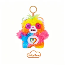 Spin Master CARE BEARS 官方 爱心熊盲盒毛绒钥匙扣吊坠，奇特可爱娃娃包包挂饰，生日、圣诞节、万圣节礼物，送给女孩朋友 - 彩色 - 查看 7