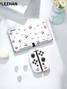 1个樱花蝴蝶结设计Switch保护壳，适用于Switch OLED/Switch NS，Switch主机保护套，电池延长版游戏机配件，送给Switch玩家的最佳礼物 - 彩色 - 查看 5