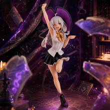 1pc 3.7 Inch Anime Girl Figurine, PVC Soft Material White Hair Falling Dress With Pink Belt, High Fidelity Collectible Model Toy, Unique Birthday Gift For Anime Fans, Desktop Decor - Multicolor - View 10