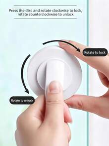 Korean Style Suction Cup Door Handle, Multi-Functional Suction Cup Door Window Handle, Toilet Lid Opener, Household Cabinet Door Plastic Handle, Bathroom Sliding Door Glass Door Refrigerator Cabinet Suction Cup Handle - Multicolor - View 3