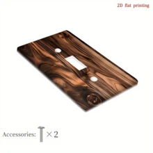 1 cái [in 2D] Tấm ốp tường họa tiết vân gỗ, dùng cho công tắc ổ cắm điện gia đình, không cần đấu dây, dễ vệ sinh. - Nhiều màu - Xem 12