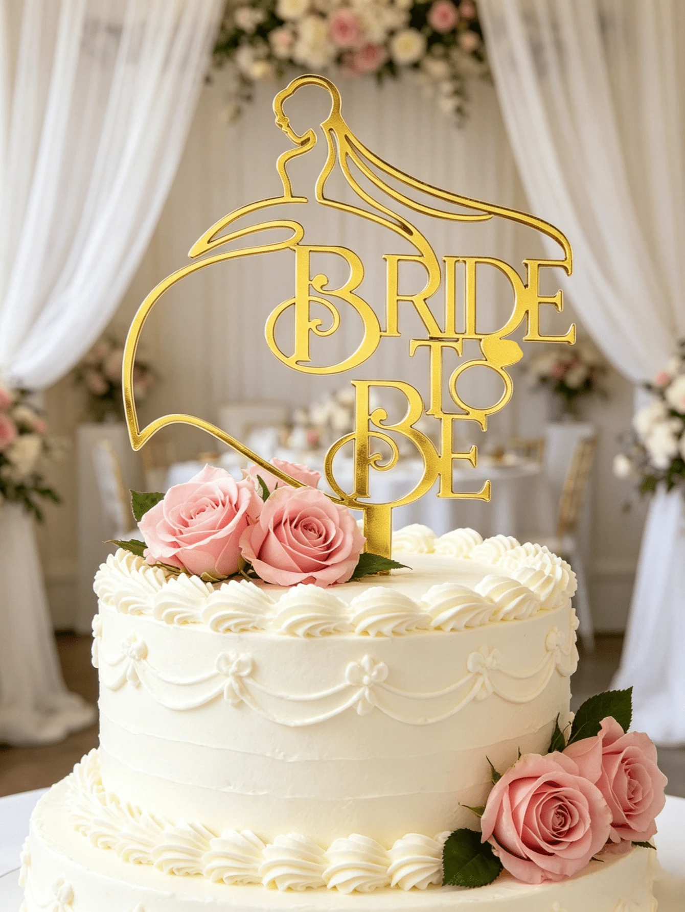 1/3個 "Almost Bride" 金色壓克力蛋糕插牌 - 完美適用於婚禮、求婚、浪漫告白和週年紀念。適合杯子蛋糕、甜點桌和烘焙。婚禮派對、訂婚和慶祝活動必備的閃亮裝飾。 - A - 查看 1