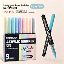 Bộ 9 bút vẽ màu acrylic Languo, 720 màu, đầu bút mềm có thể pha trộn, thích hợp cho vẽ tranh, thủ công DIY, dụng cụ mỹ thuật trường học, các lớp học nghệ thuật, mùa tựu trường và nhiều hơn nữa. - Nhiều màu - Xem 42